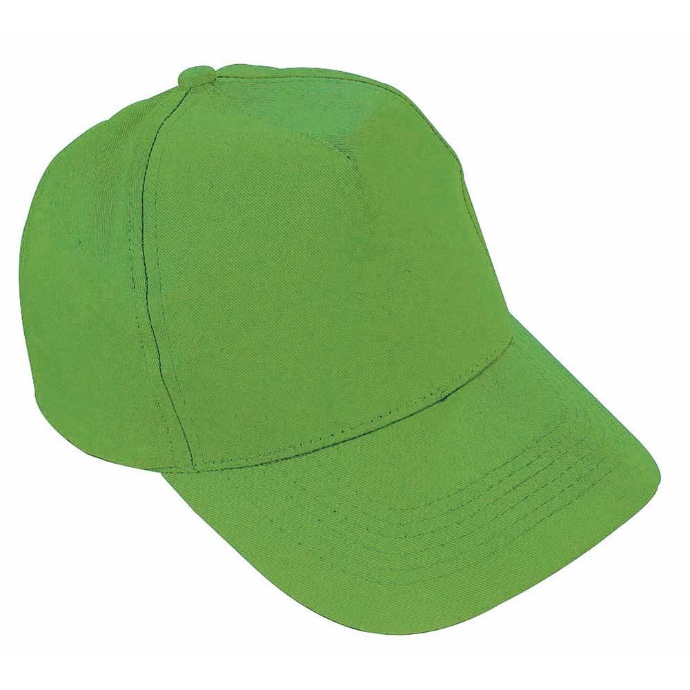 Cappellino in cotone verde con chiusura in velcro