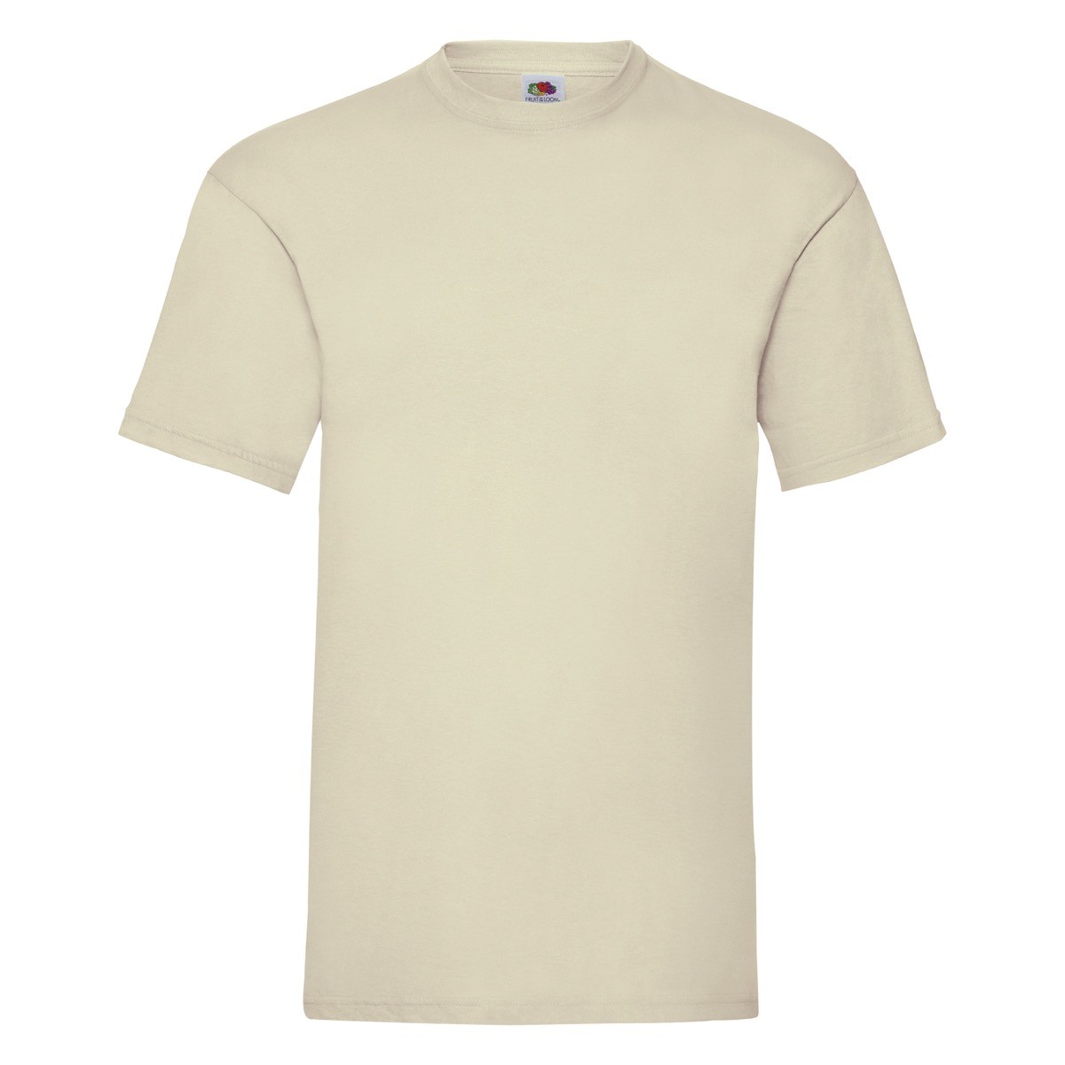 Tshirt in cotone manica corta e girocollo di colore beige