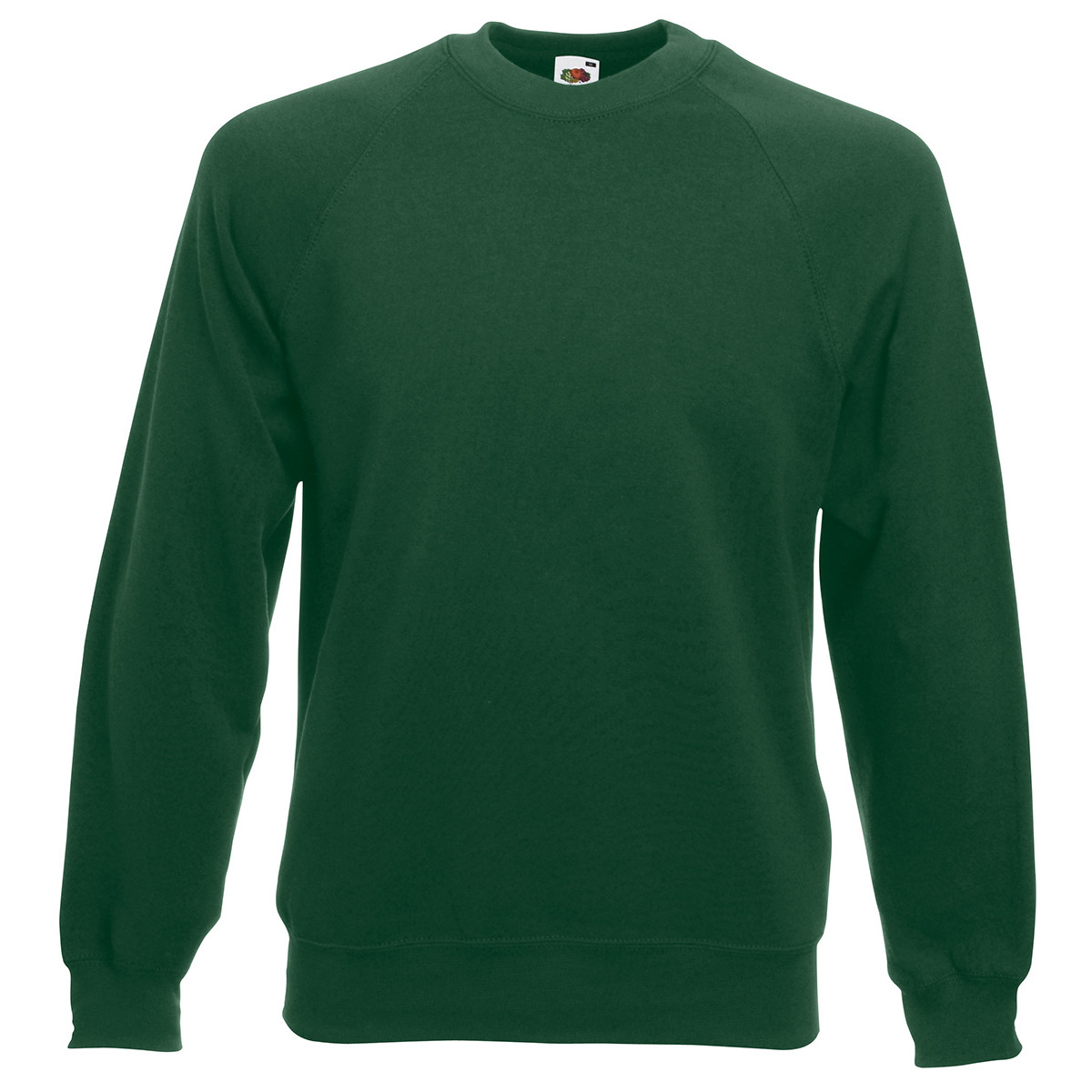 Felpa unisex verde scuro girocollo in cotone