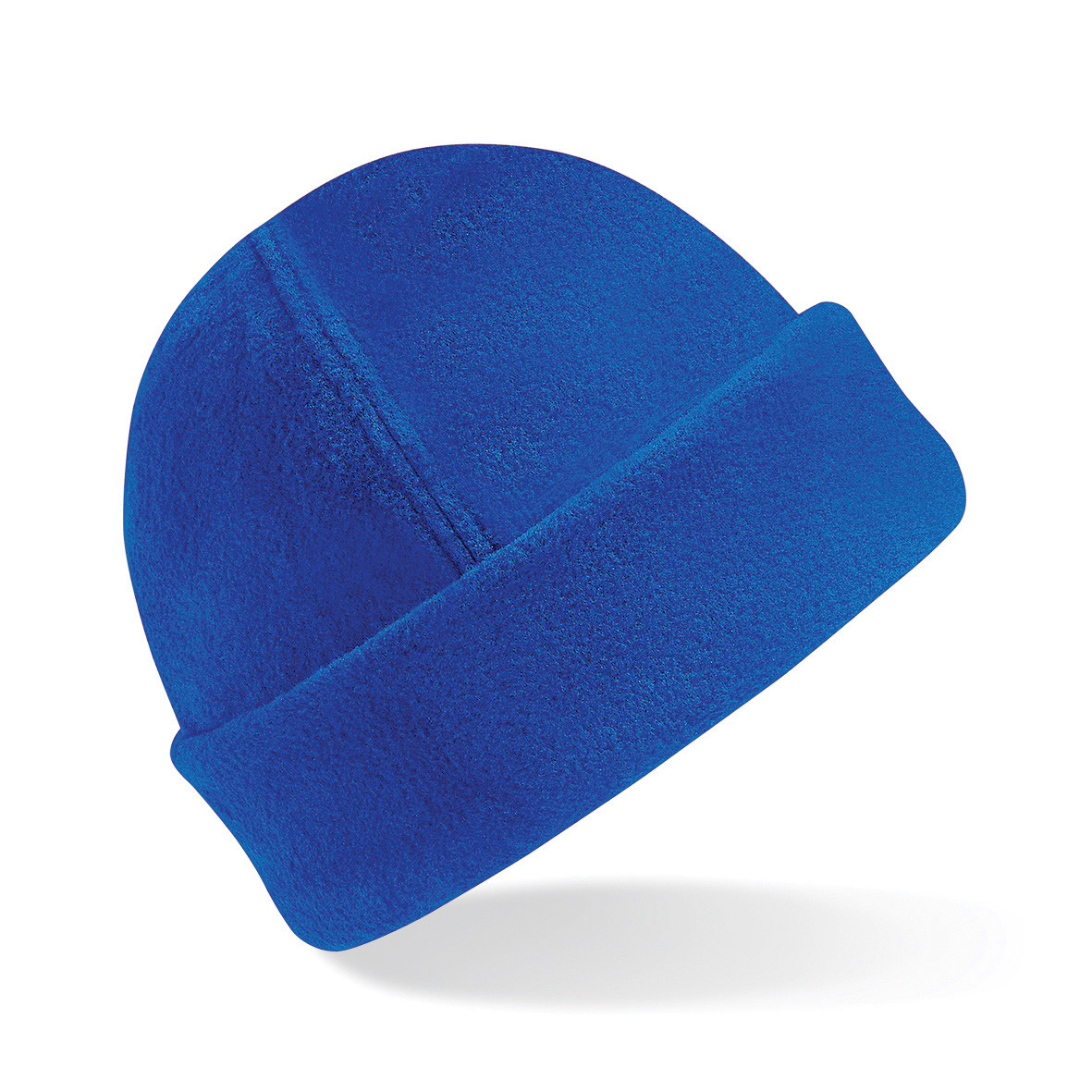 Cappellino invernale di pile con risvolto di colore blu