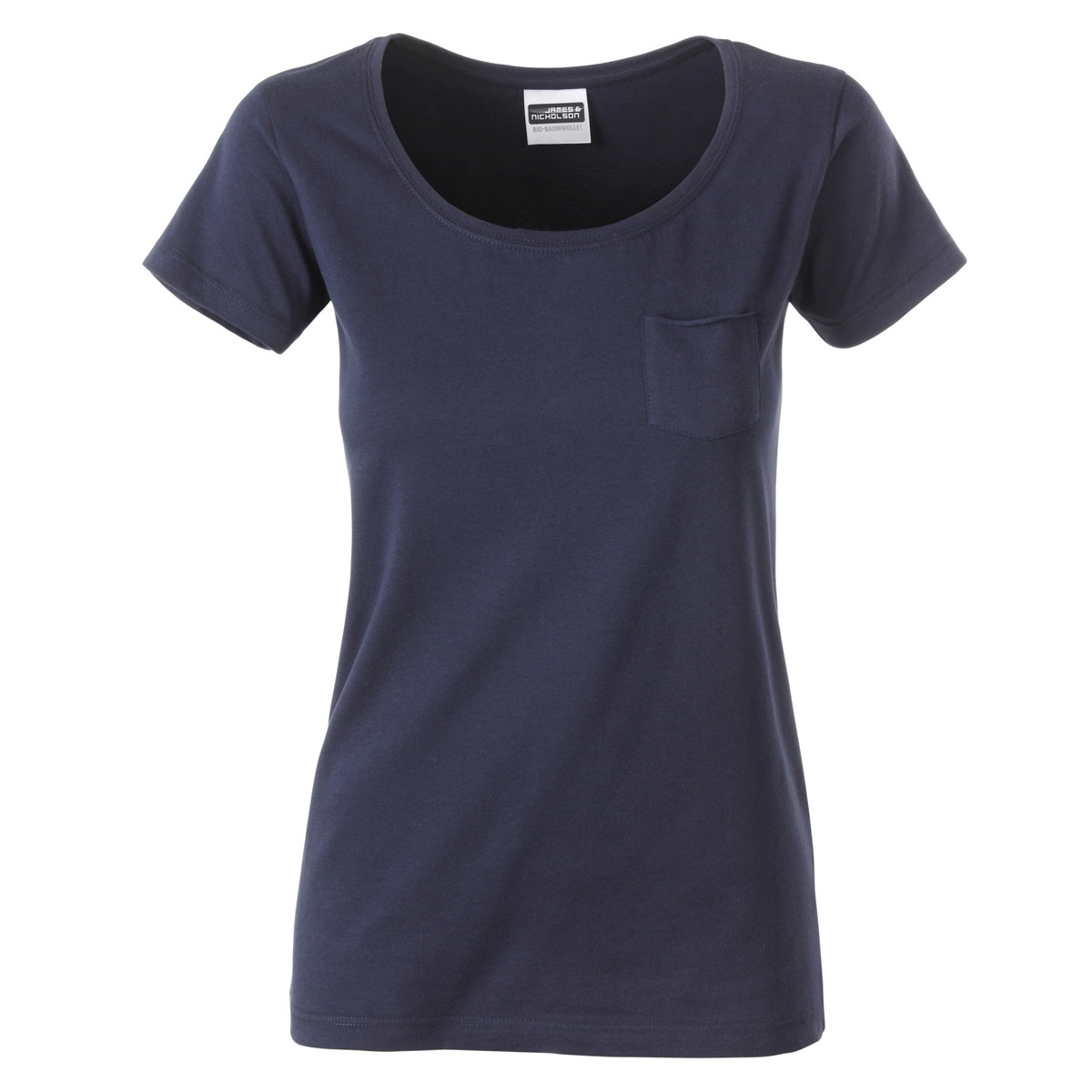 Tshirt donna manica corta blu royal con taschino laterale