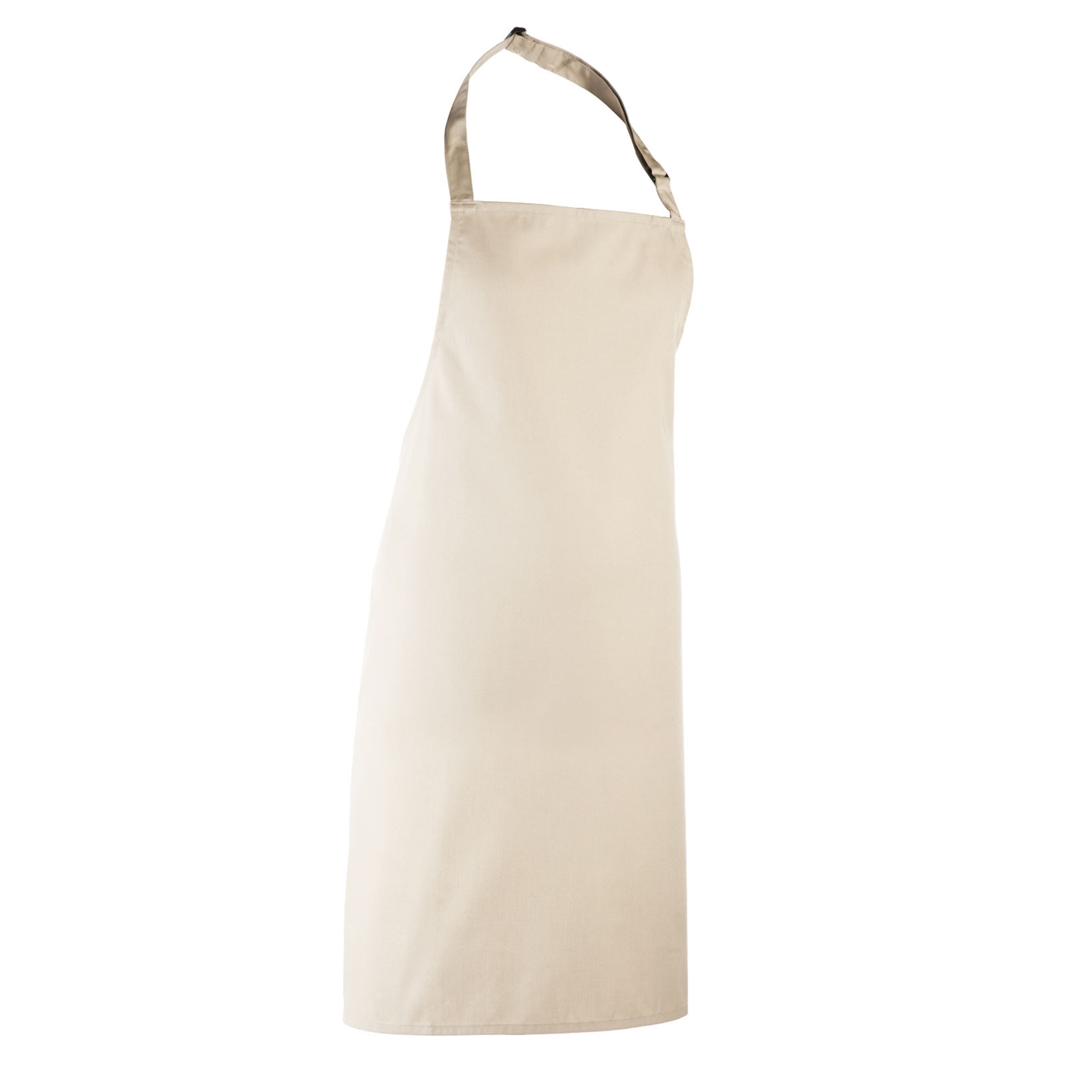 Grembiule bianco con pettorina regolabile e senza tasche