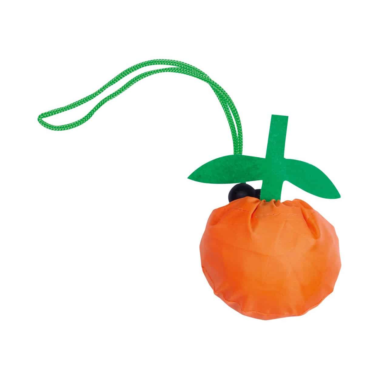Shopper arancione ripiegabile a forma di sacchetto della frutta
