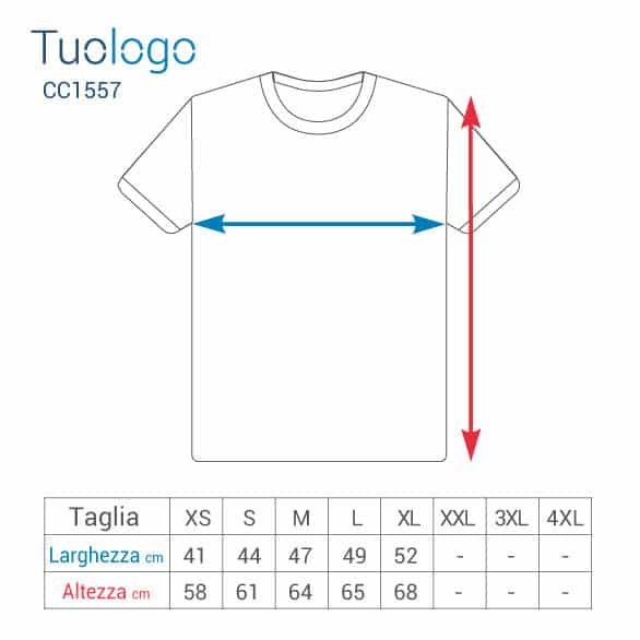 Tabella larghezza e lunghezza taglie della maglia sportiva da donna