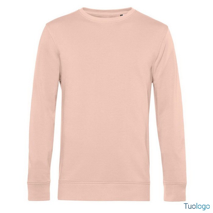 Felpa maniche lunghe bianca su sfondo bianco