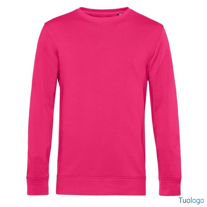 Felpa maniche lunghe rosa su sfondo bianco