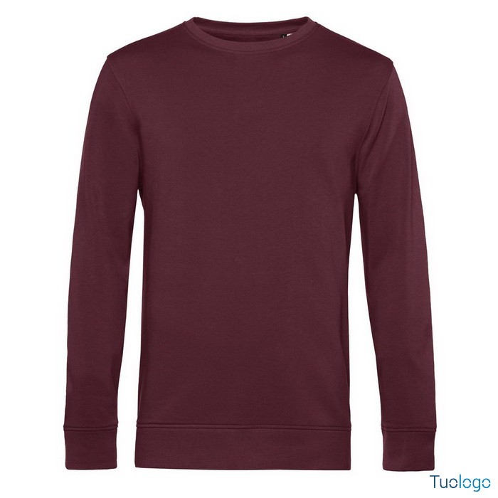 Felpa maniche lunghe magenta su sfondo bianco