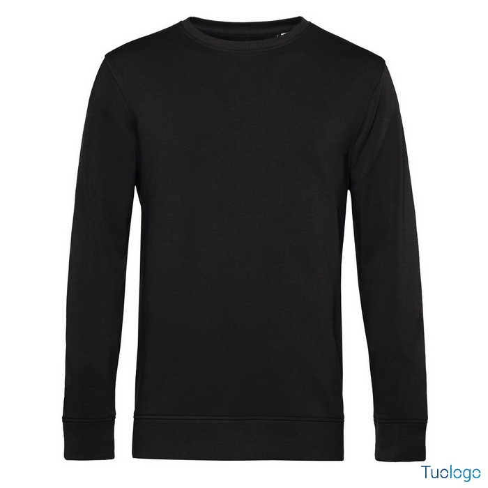 Felpa maniche lunghe nera su sfondo bianco