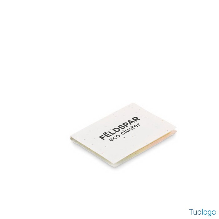 Set notes adesivi in cinque colori con logo nero