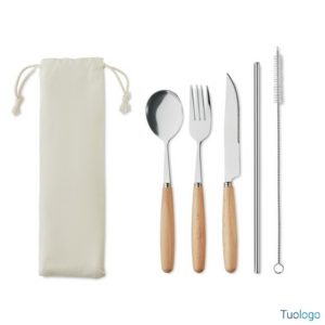 Set posate e cannuccia Illica