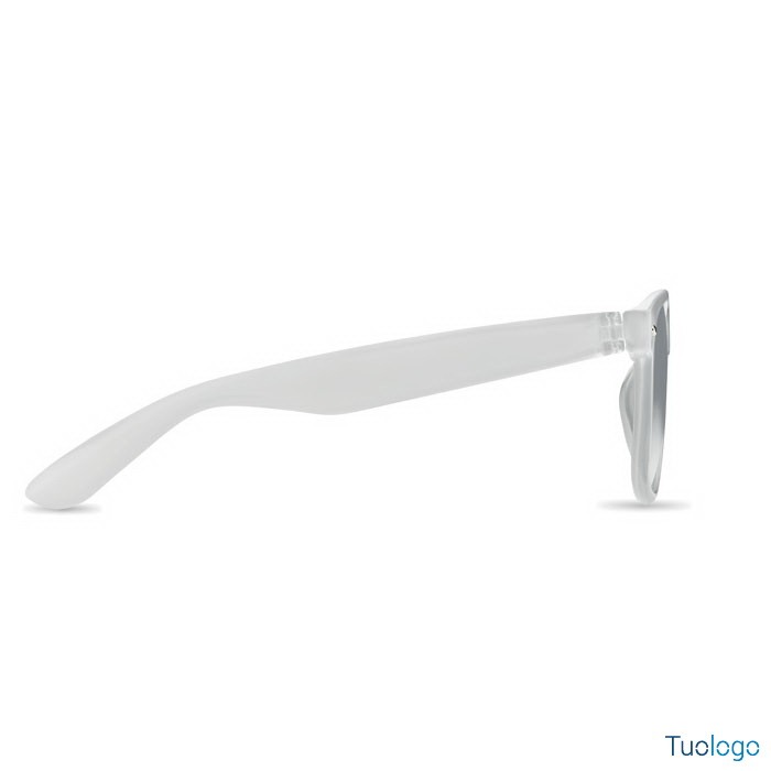 Dettaglio laterale occhiali da sole bianchi