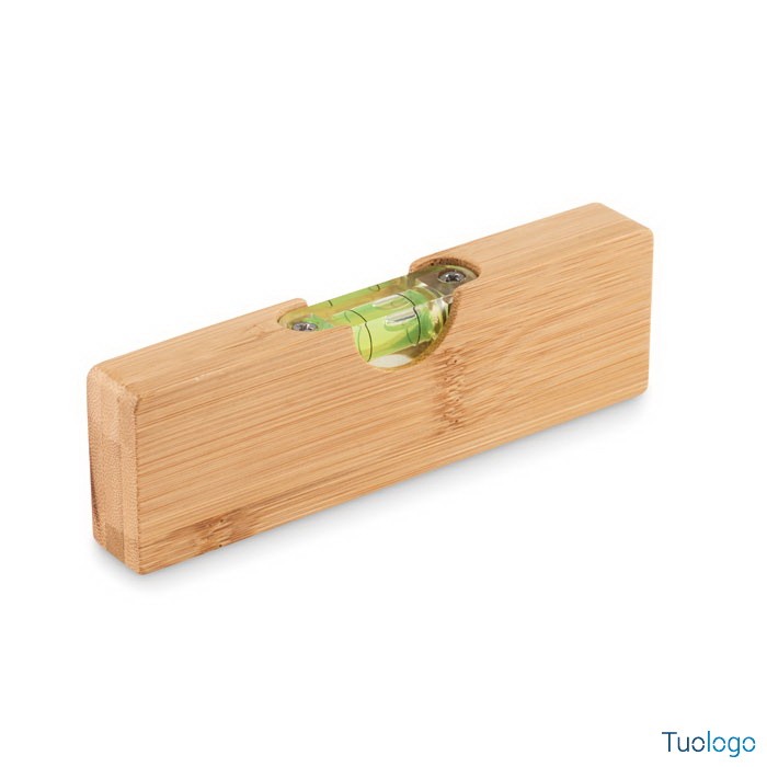 Apribottiglie in bamboo con livella