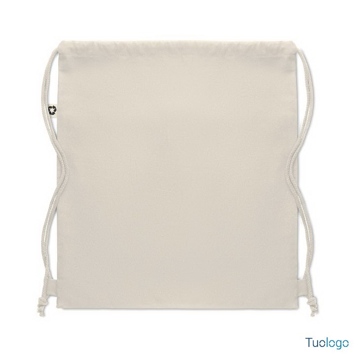 Sacca per palestra beige con cordini