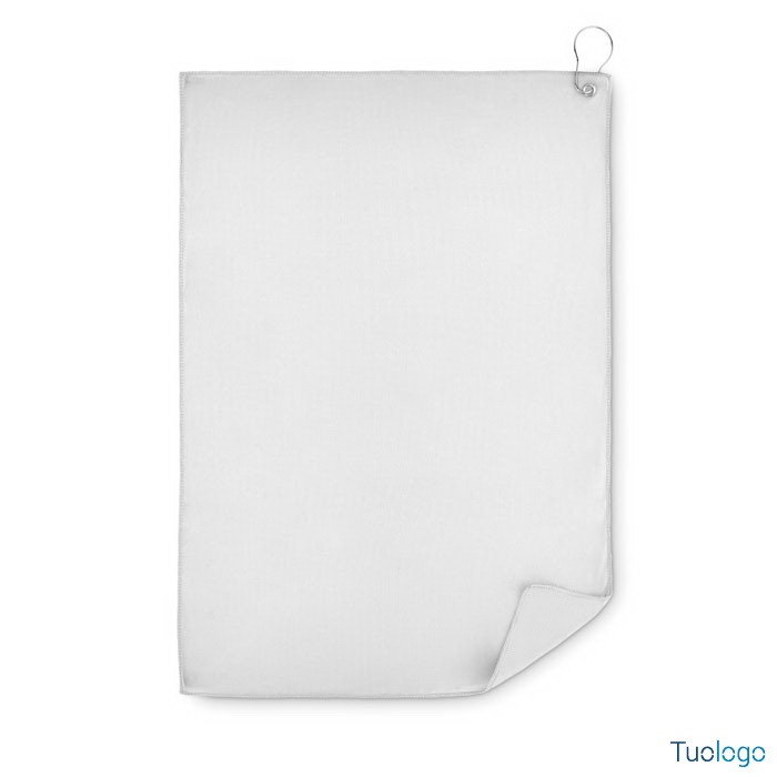 Telo bianco con gancio di metallo