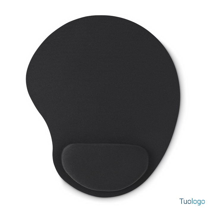 Tappetino mouse nero con supporto per il polso