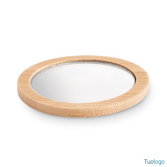 Specchio rotondo in bamboo
