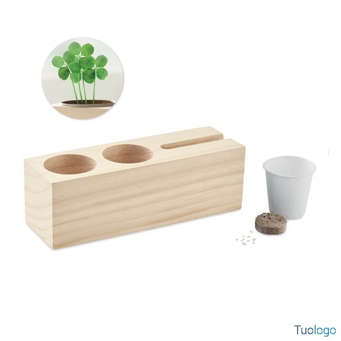 Supporto smartphone in legno con semi Chianale