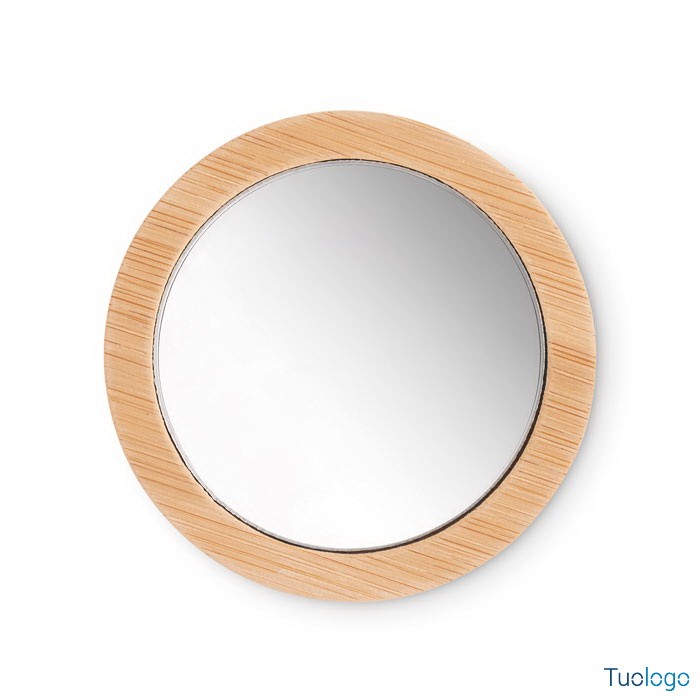 Specchio rotondo in bamboo