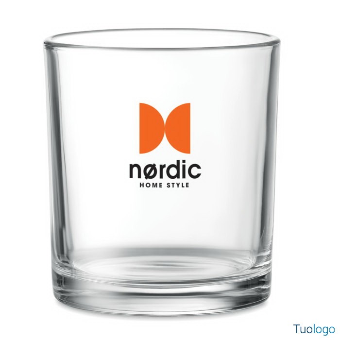 Bicchiere in vetro con logo