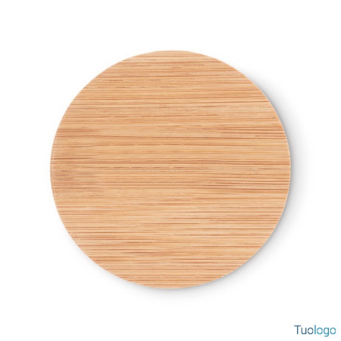 Retro specchio rotondo in bamboo