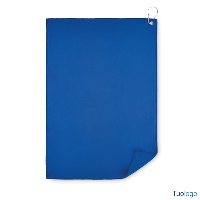 Telo blu con gancio di metallo