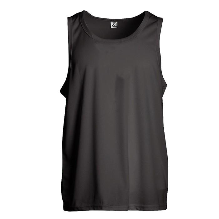 Canotta nera su sfondo bianco