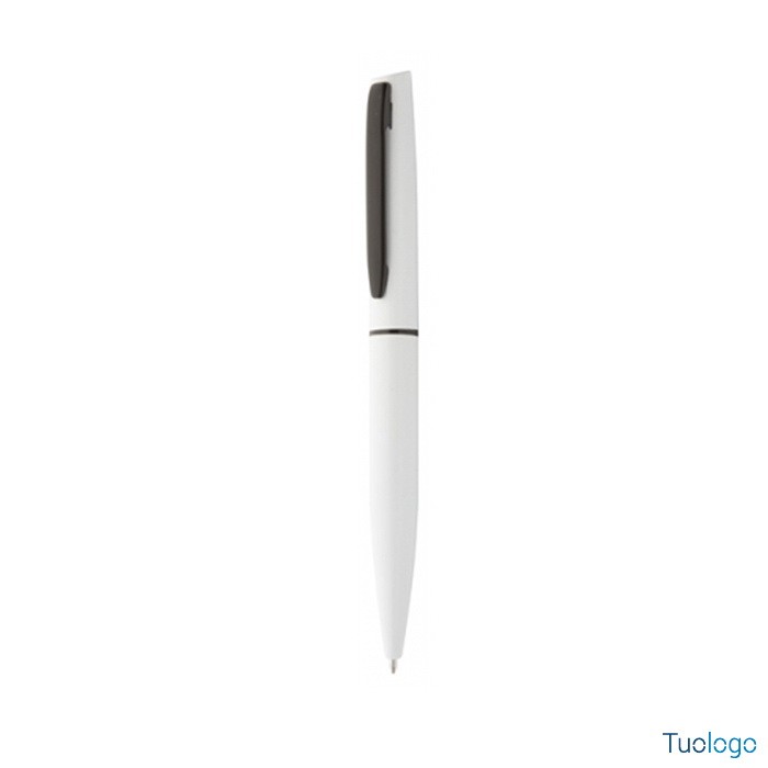 Penna a sfera in alluminio bianco