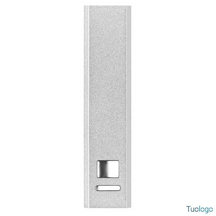 Powerbank argentato con un ingresso usb