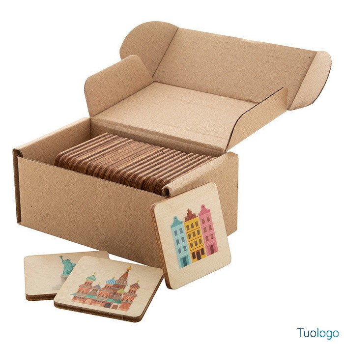 Gioco memory in legno di betulla con figure di animali