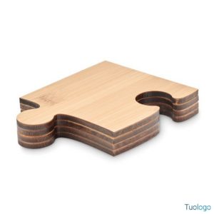 Sottobicchiere puzzle in bamboo Aroeira