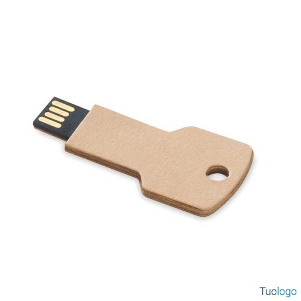 Chiavetta usb in cartoncino beige