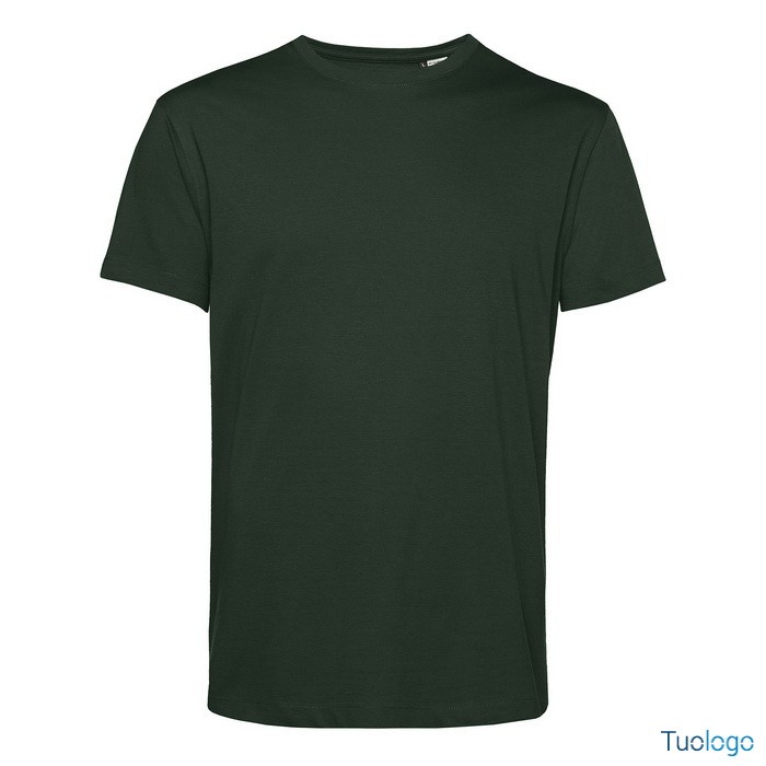 Tshirt maniche corte verde su sfondo bianco