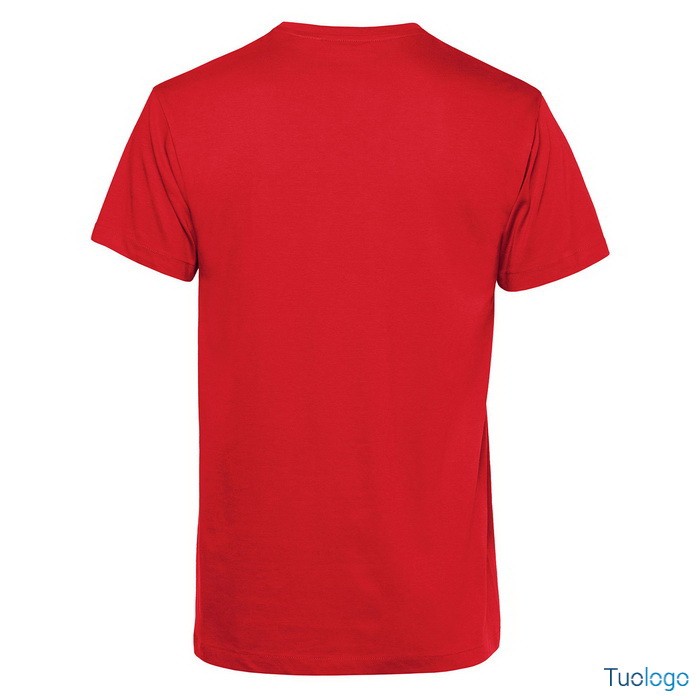 Retro tshirt maniche corte rossa su sfondo bianco