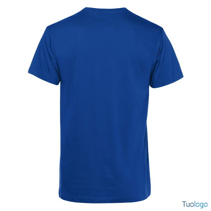 Retro tshirt maniche corte blu su sfondo bianco