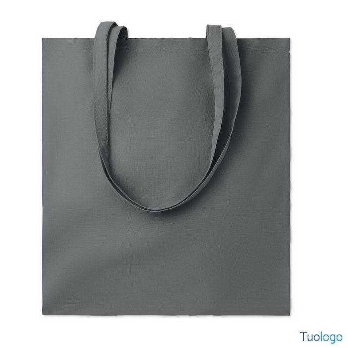 Shopper grigia con manici