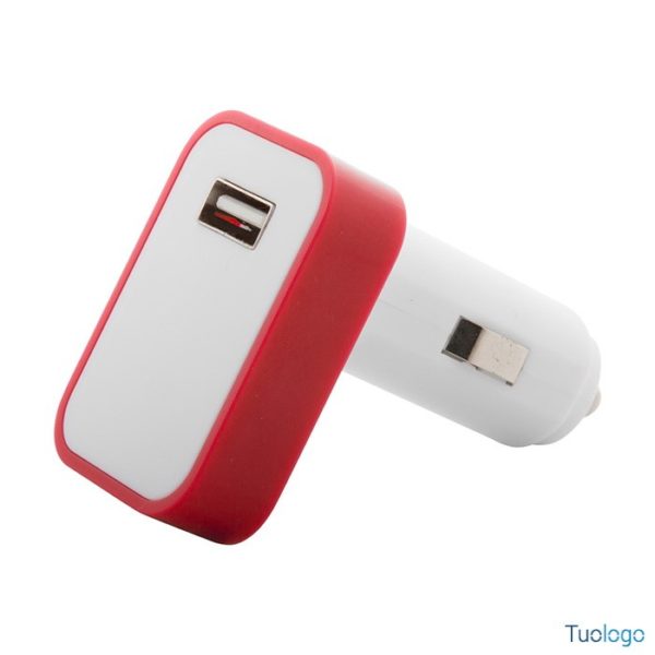 Caricatore usb in plastica bianca e rossa