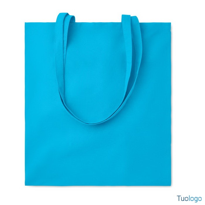 Shopper azzurra con manici