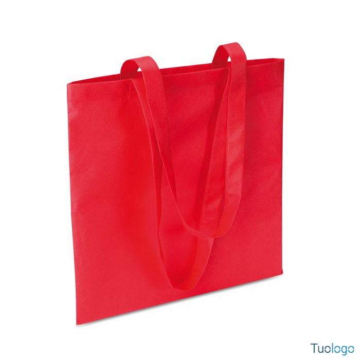 Shopper rossa in tnt con manici lunghi