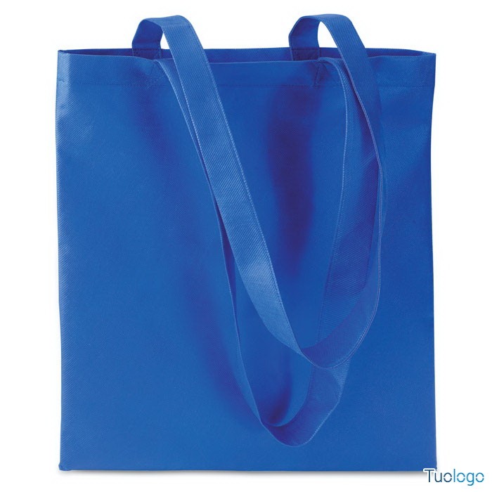 Shopper blu in tnt con manici lunghi