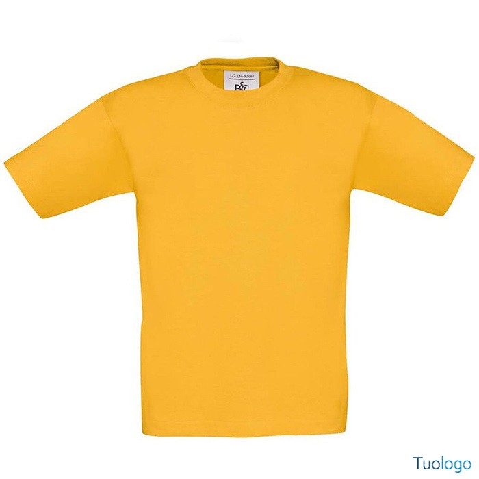 Tshirt bambino in cotone manica corta gialla