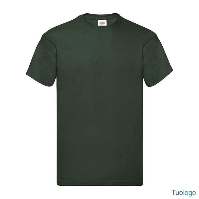 Tshirt in cotone manica corta e girocollo di colore rosso porpora