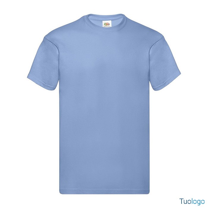 Tshirt in cotone manica corta e girocollo di colore azzurro
