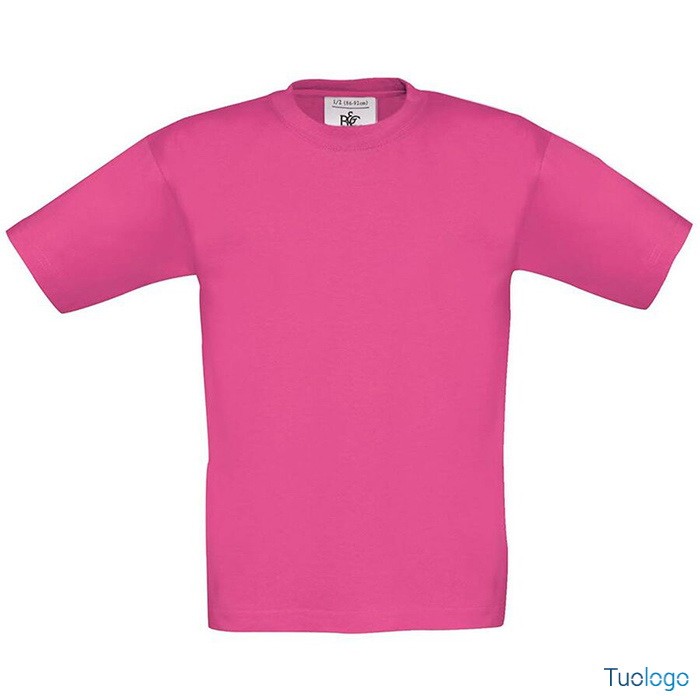 Tshirt bambino in cotone manica corta rosa