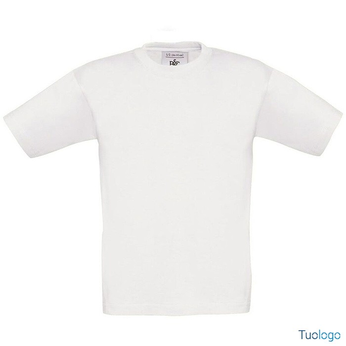 Tshirt bambino in cotone manica corta bianca