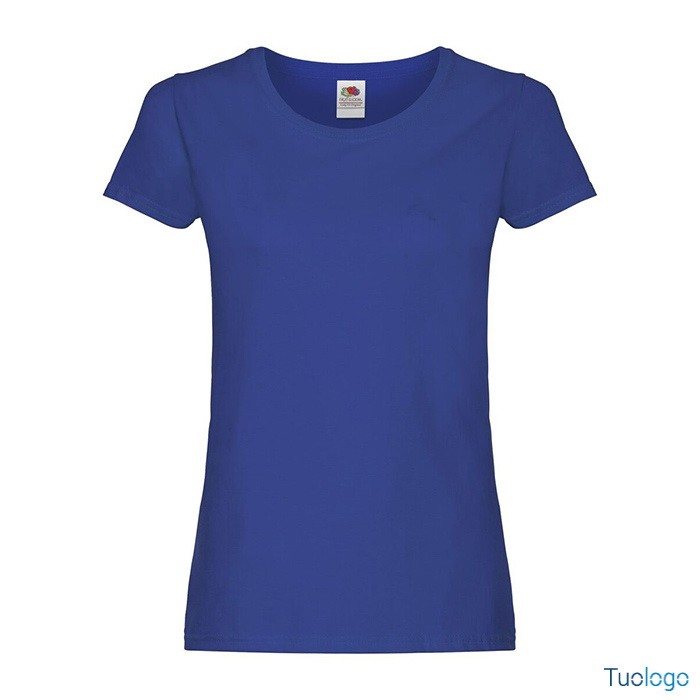 Tshirt da donna azzurra manica corta in cotone