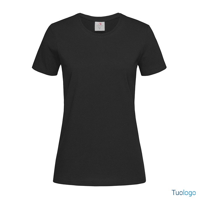 Tshirt da donna manica corta blu 100% cotone