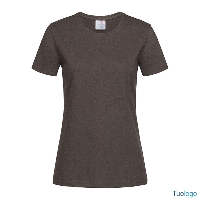 Tshirt da donna manica corta azzurra 100% cotone