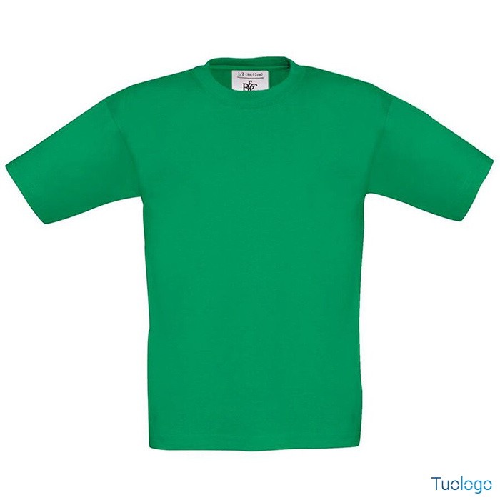 Tshirt bambino in cotone manica corta verde