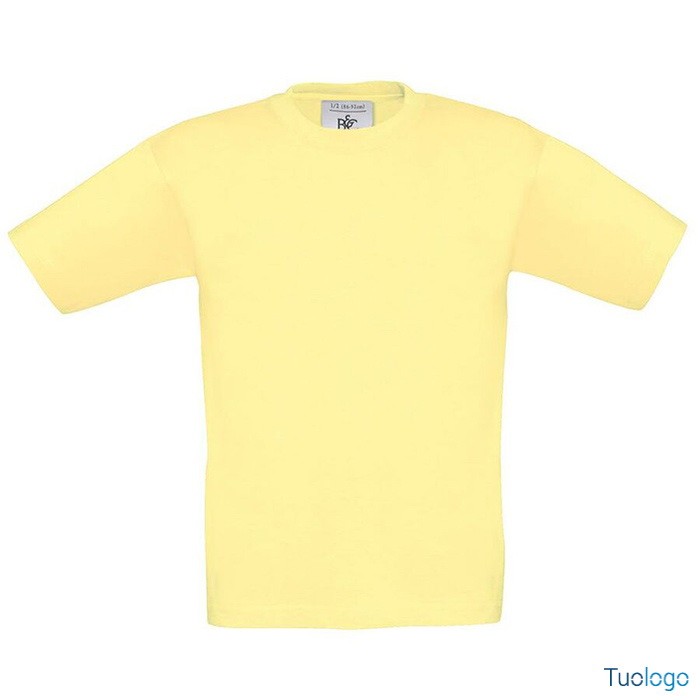 Tshirt bambino in cotone manica corta gialla