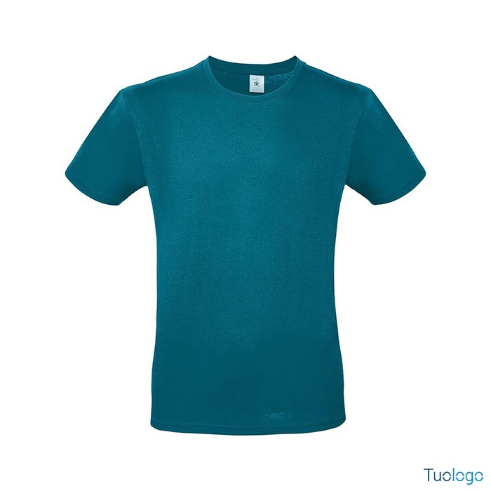 Tshirt da uomo girocollo diva blu su sfondo bianco